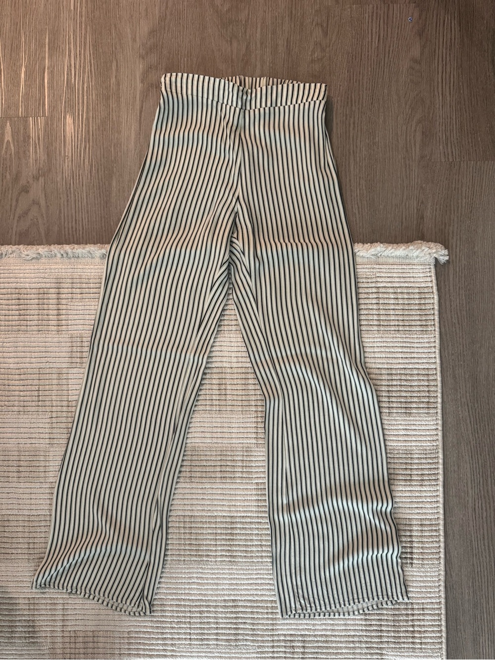 saltwater LUXE Cream and Black Vertical-Stripe Women's Pants